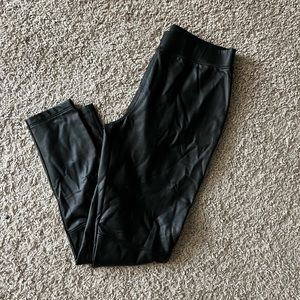 Lou & Grey Black Leather Fleece lined leggings